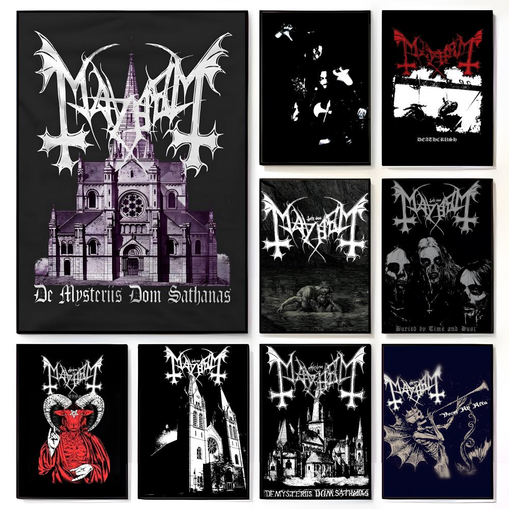 Crossfit Mayhem - M-Mayhem Black Metal Band Art Poster