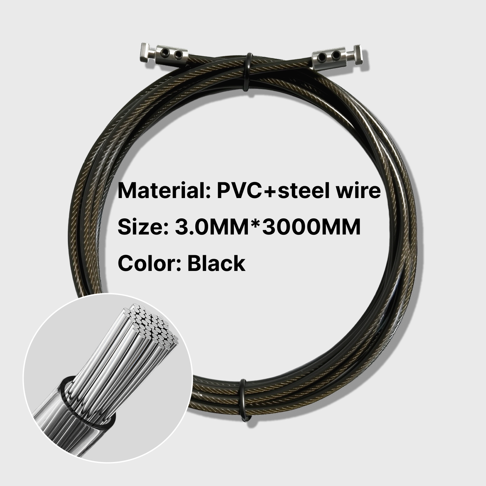 High-strength black PVC-coated - Skipping Rope Pvc recensie en prijs
