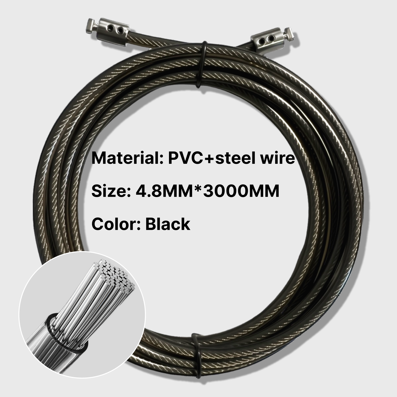 High-strength black PVC-coated - Skipping Rope Pvc recensie en prijs