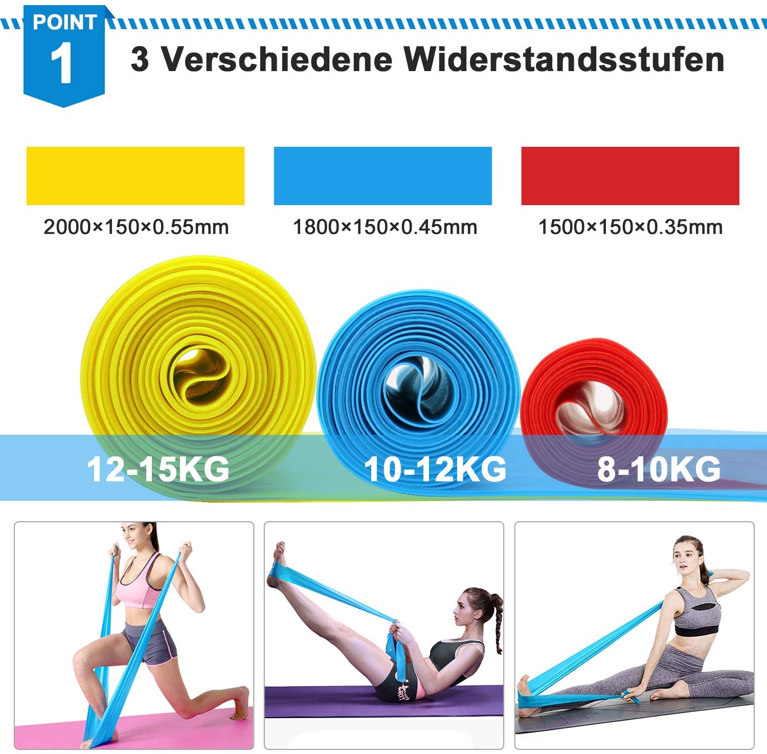 Elastic Fitness Bands 3Pcs Res - Crossfit Workout Gear recensie en prijs