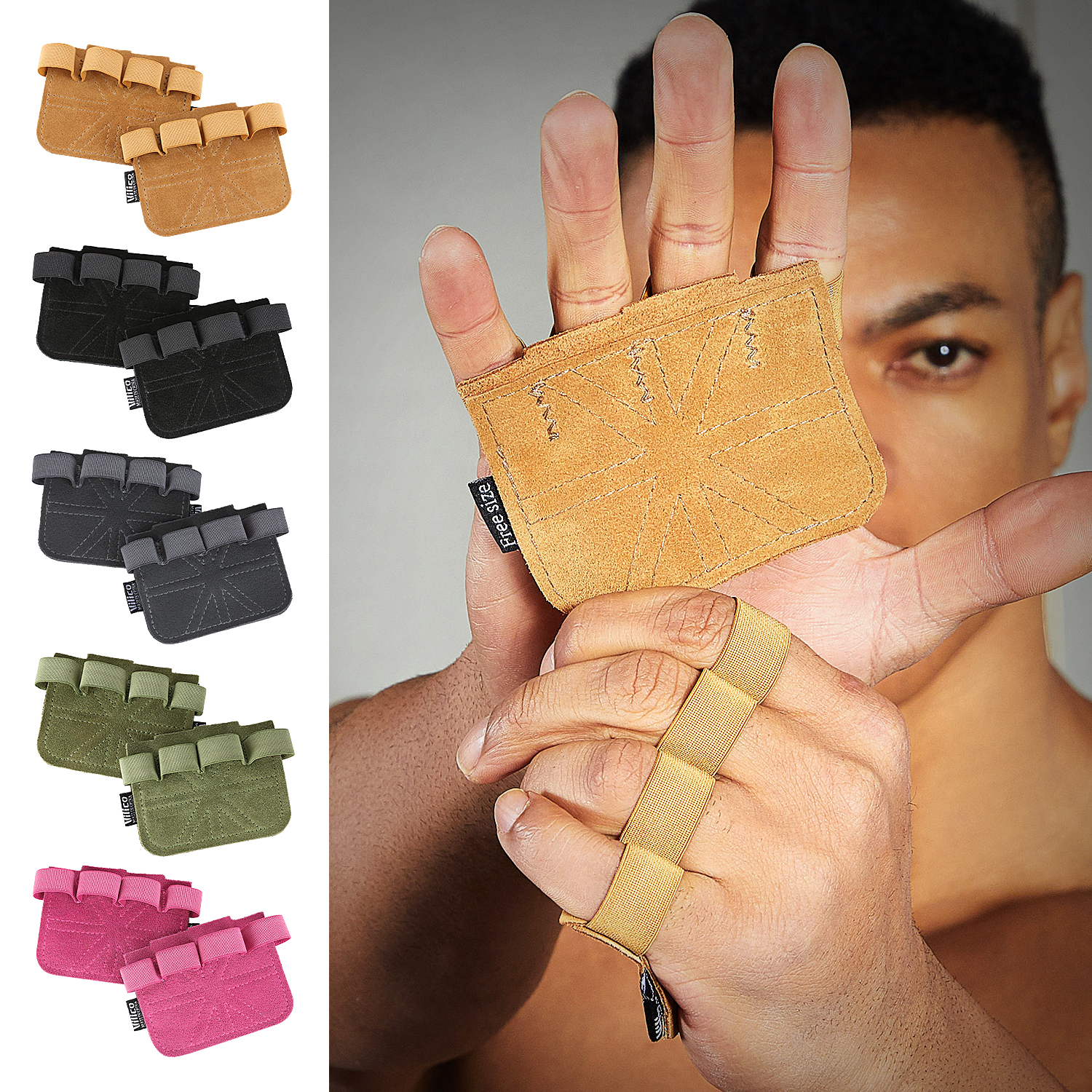1 Pair Cowhide Gym Gloves Grip - Crossfit Workout Gear recensie en prijs