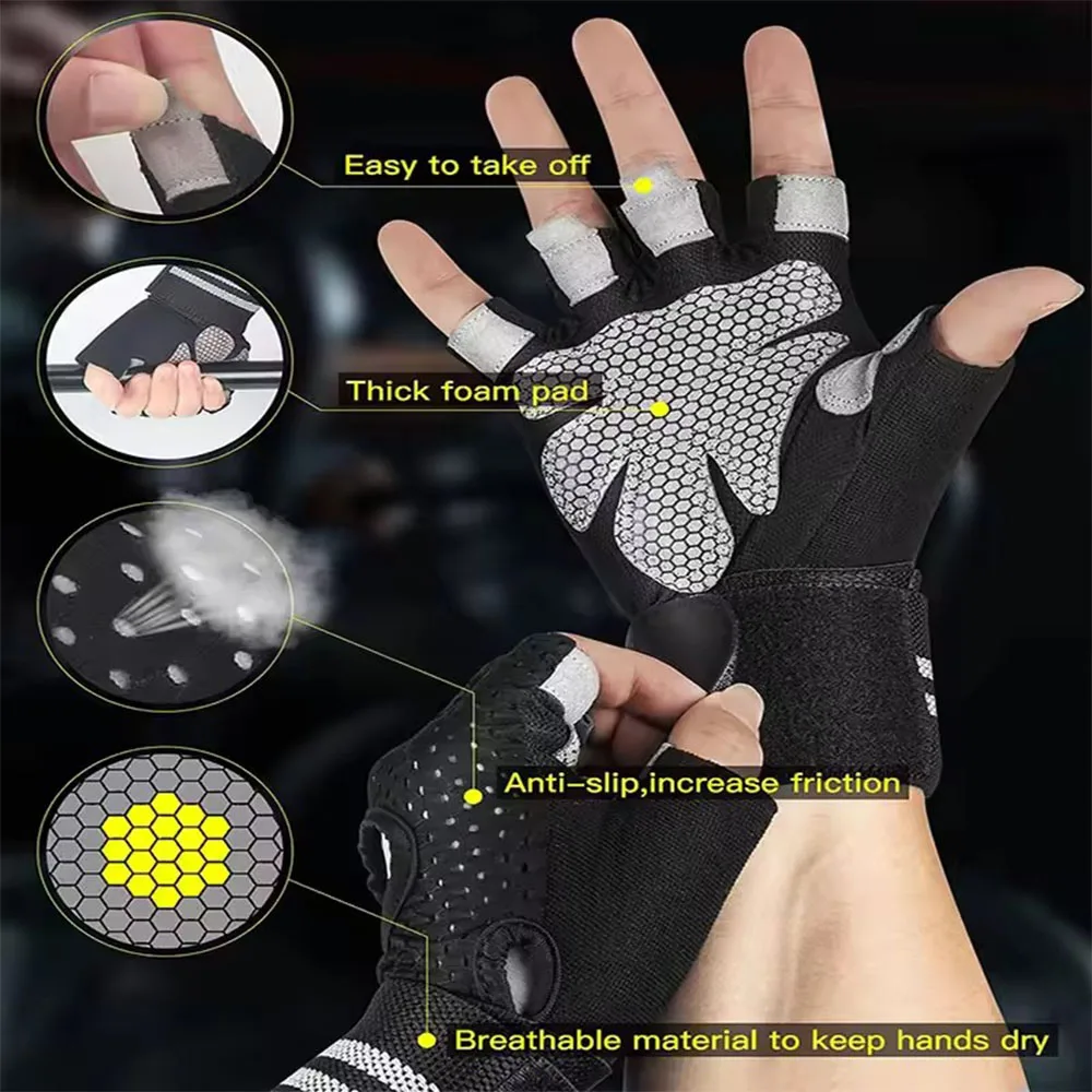 1Pair Half Finger Gym Fitness  - Crossfit Workout Gear recensie en prijs