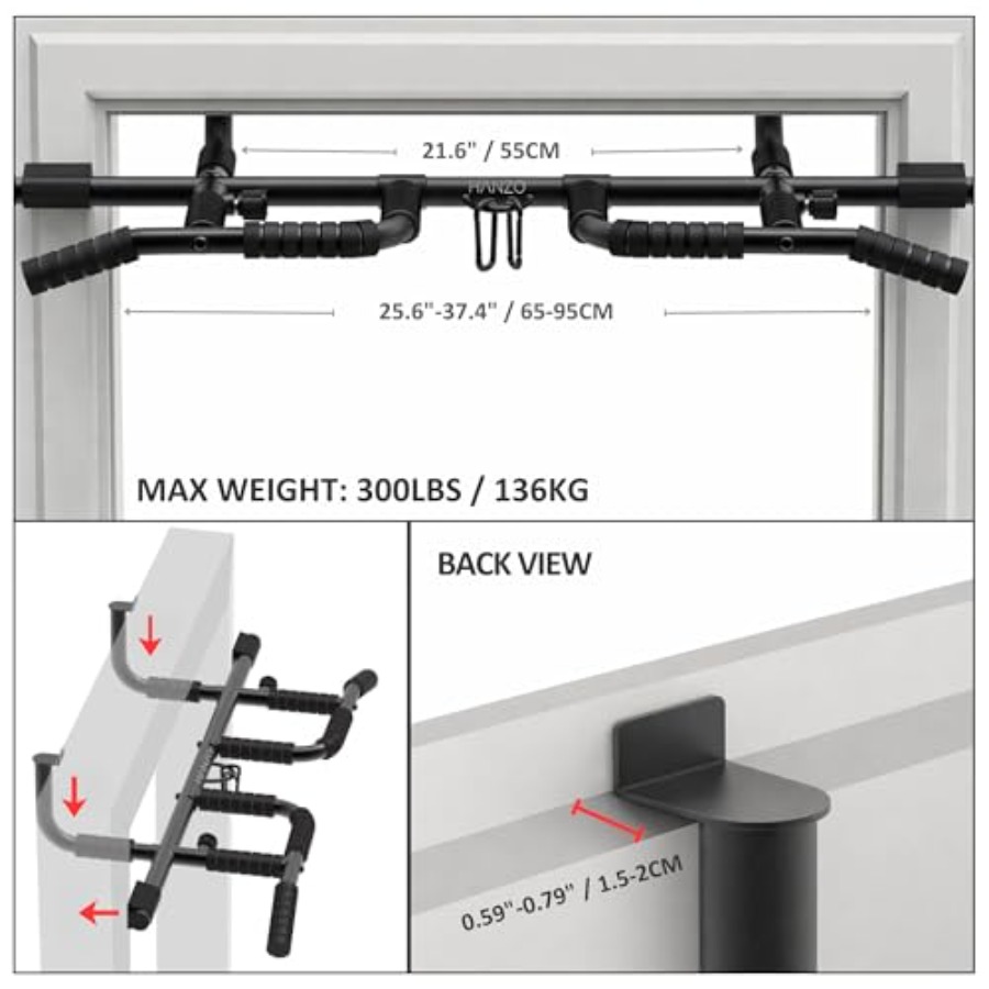 Doorway Pull Up Bar Set with S - Pull Up Bar Grip recensie en prijs