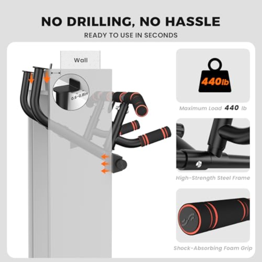 Doorway pull-up bar for home g - Pull Up Bar Grip recensie en prijs