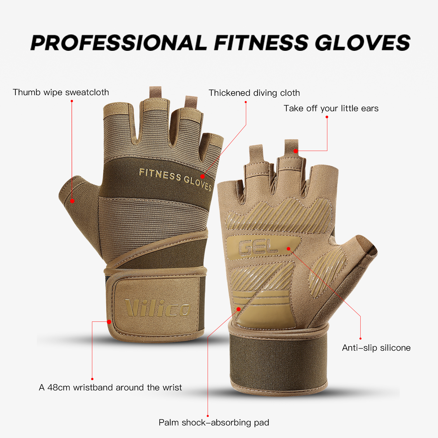 Cycling Gloves Half Finger Gym - Crossfit Workout Gear recensie en prijs